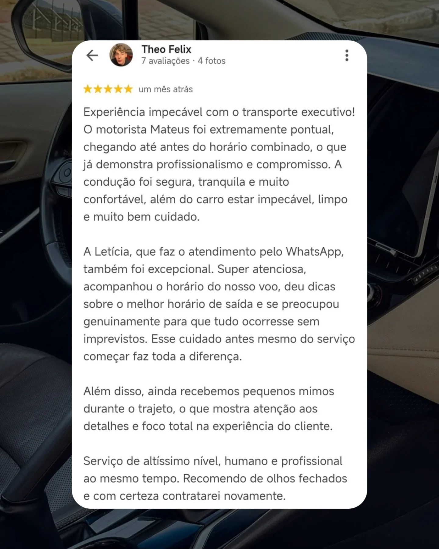 Foto de perfil pública de Theo Felix no Google